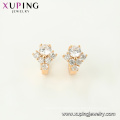 96983 xuping latest hot sale white crystal stone hoop earring for ladies